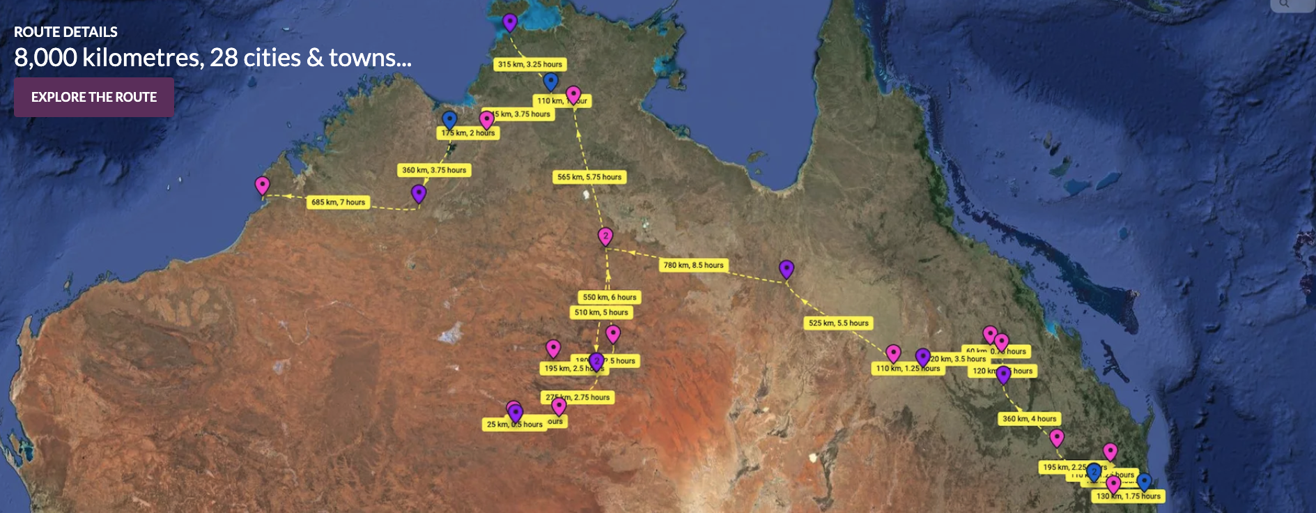 Roadshow map